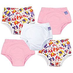 Bambino Mio Potty Training Pants, Mixed Girl Pink Elephant, 2-3 Years, 5 Count