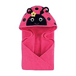 Hudson Baby Animal Face Hooded Towel, Miss Ladybug