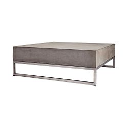 157-027 - Dimond Home - Bulwark - 34.3 Coffee Table Waxed Concrete/Stainless Steel Finish - Bulwark