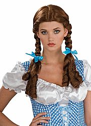 Dorothy Wizard Of Oz Braided Brown Wig