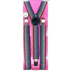Rainbow Glitter Suspenders