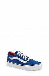 'Old Skool' Skate Sneaker (Toddler, Little Kid & Big Kid) - True Blue/ Racing Red / 2 M
