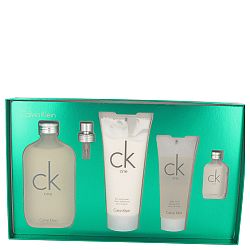Ck One for Women by Calvin Klein, Gift Set - 6.6 oz Eau De Toilette Spray (Unisex) + 6.7 oz Body Lotion + 3.4 oz Shower Gel + .5 oz Mini