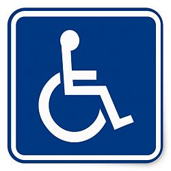 Handicapped Wheelchair Accessible Sign Square Sticker