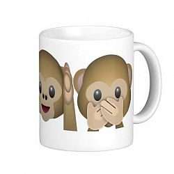 Three Wise Monkeys Emoji Coffee Mug