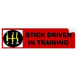 Stick Driver in Training Bumper Sticker