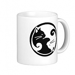 Yin Yang Cats Coffee Mug