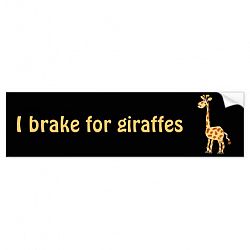 XX- Funny Primitive Art Giraffe Bumper Sticker