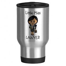 Little Miss Lawyer - Brunette / Black hair female Travel Mug