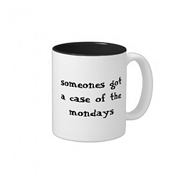 The Mondays Sad Cat on Monday Two-tone Coffee Mug