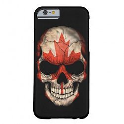 Canadian Flag Skull on Black Barely There Iphone 6 Case