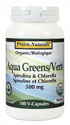 Prairie Naturals Aqua Greens Spirulina & Chlorella Capsules