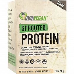 Iron Vegan Sprouted Protein Singles Vanilla 24g x 10