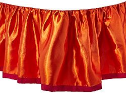 Bacati Tangerine Orange and Fuschia Twin Bed Skirt