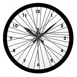 Bicycle Wheel clock with numbers