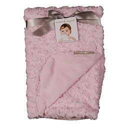 Blankets and Beyond Rosette Blanket Pink by Blankets and Beyond