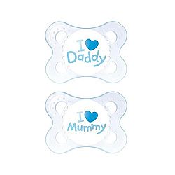 MAM Style 0+M Soother, Blue 2 per pack - Pack of 2