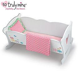 Rocking Cradle Baby Doll Accessory Set With Pillow And Blanket