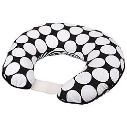 Bacati Dots/Pinstripes Black/White Nursing Pillow Cover