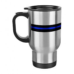 Thin Blue Line Stainless Steel Travel Mug