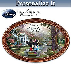 Disney The Magic Of Love Personalized Thomas Kinkade Collector Plate