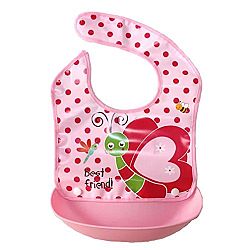Luoke Waterproof Silicone Stereo Bib Easily Wipes Clean! Comfortable Soft Baby Bibs Keep Stains Off. (Color 4)