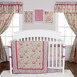 Waverly Jazzberry 4 Piece Baby Crib Bedding Set with Bumper by Trend Lab by Trend Lab
