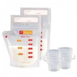 EW17242M - Ameda Store N Pour Getting Started Kit with 2 Adapters and 20 Freezer Bags by Ameda