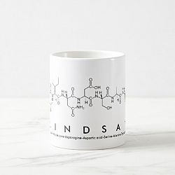 Lindsay peptide name mug