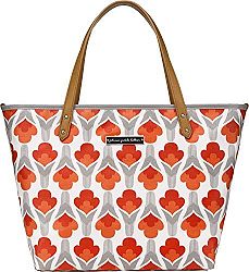 Petunia Pickle Bottom Downtown Tote Diaper Bag in Brittany Blooms, Red/Orange