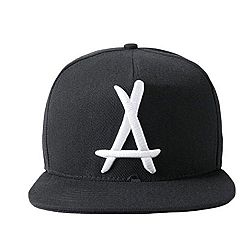 LEEYA N05 Hipster Tide brand Hip hop Snapback Hat Baseball cap unisex (black 2#) by LEEYA