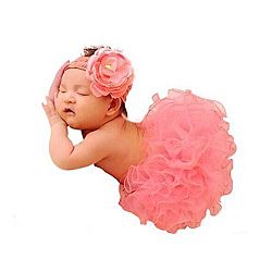 Eyourhappy Baby Photography Prop Infant Costume TuTu Dress Flower Headband and Skirt Set by Eyourhappy