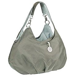 Lassig Gold Style Diaper Shoulder Bag with Matching Bottle Holder, Baby Changing Mat/Pad and Stroller Hooks, Metallic Frosty