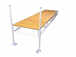 24 ft. Straight Dock with Aluminum Wood Grain Decking