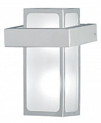 LINARES Wall Light 2L, Silver Finish, Satin Glass