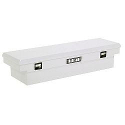 70 inch Cross Bed Truck Tool Box, 16 inch Wide Full Size Truck Box, Steel, White