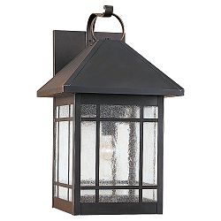 1-Light Antique Bronze Outdoor Wall Lantern