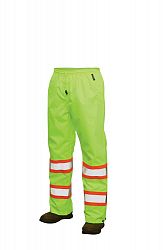 Hi-Vis Rain Pant With Safety Stripes Yellow/Green X Large