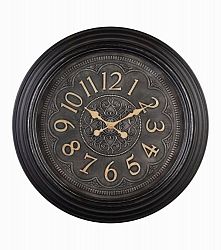 Dante-23 inch Black Wall Clock with Raised Dial