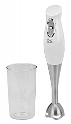 White/Stainless Steel Stick Mixer and Mixing Cup