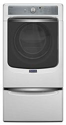 Maxima 7.3 cu. ft. Steam Dryer with SoundGuard ® Stainless Steel Drum in White