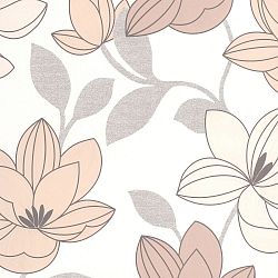 Superflora Beige/Brown/White Wallpaper