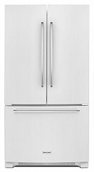 20 cu. ft. Counter-Depth French Door Refrigerator with Interior Dispenser in White