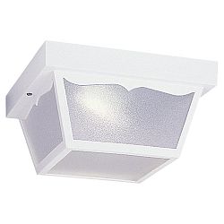 2 Light White Fluorescent Ceiling Fixture