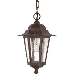 Cornerstone 1 -Light 13 Inch Hanging Lantern with Clear Seed Glass Finished in Old Bronze