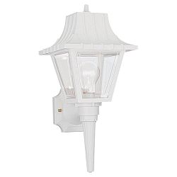 1-Light White Outdoor Wall Lantern