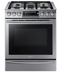 5.8 cu. ft. Slide-In Gas Range with True Convection in Stainless Steel