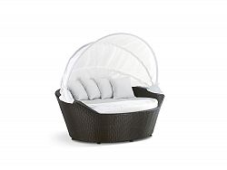 Outdoor Canopy Loveseat - Covered Daybed - Synthetic Wicker - SYLT