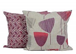 Zees Floral/Zigzag 18-inch Square 2-Pack Decorative Cushion Set