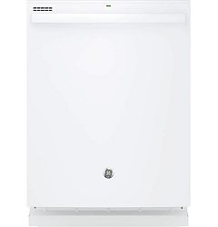 24- Inch Hybrid Interior Dishwasher with Hidden Controls in White